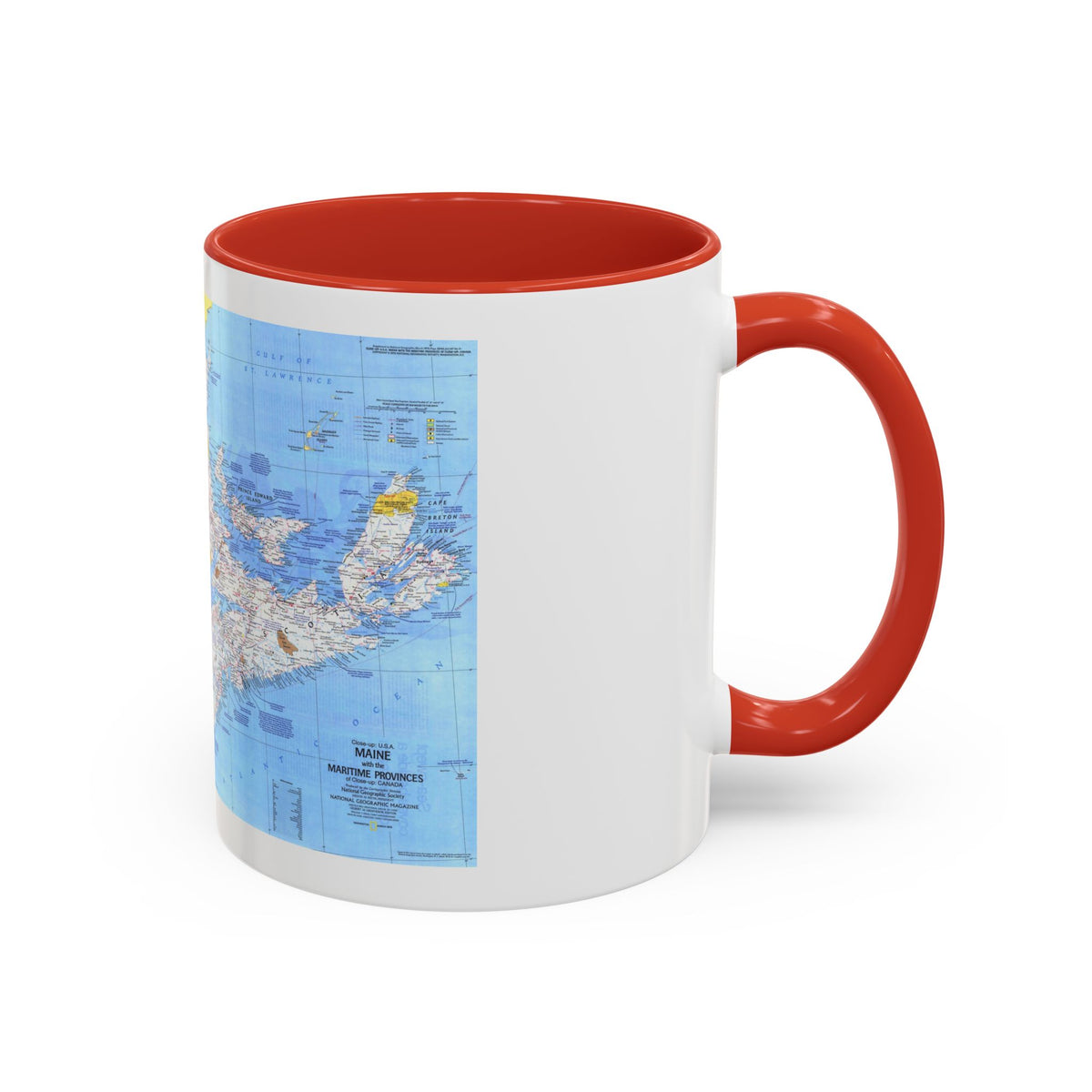 Canada - Maine, with the Maritime Provinces 1 (1975) (Map) Accent Coffee Mug