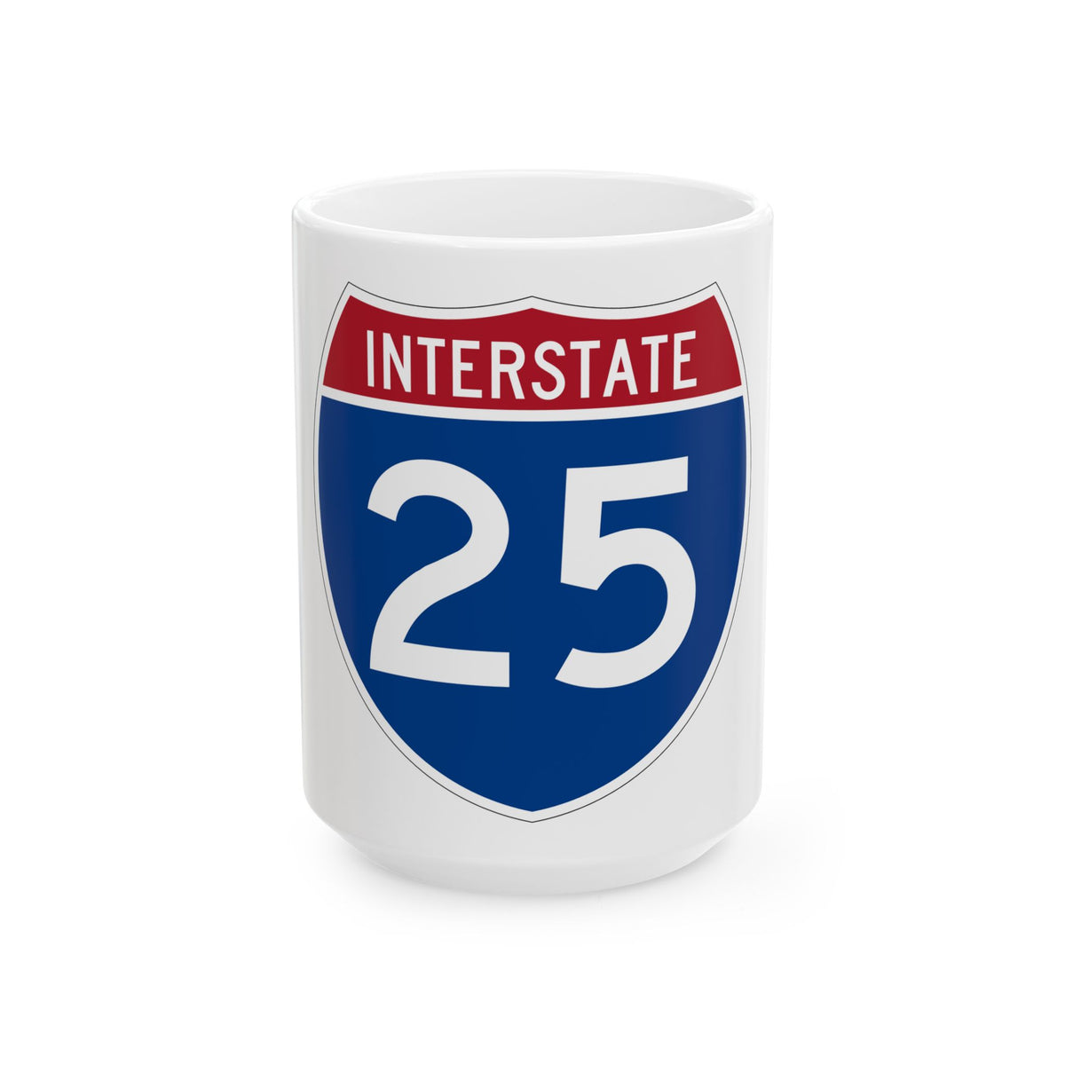 Interstate 25 (U.S. Highways) White Coffee Mug