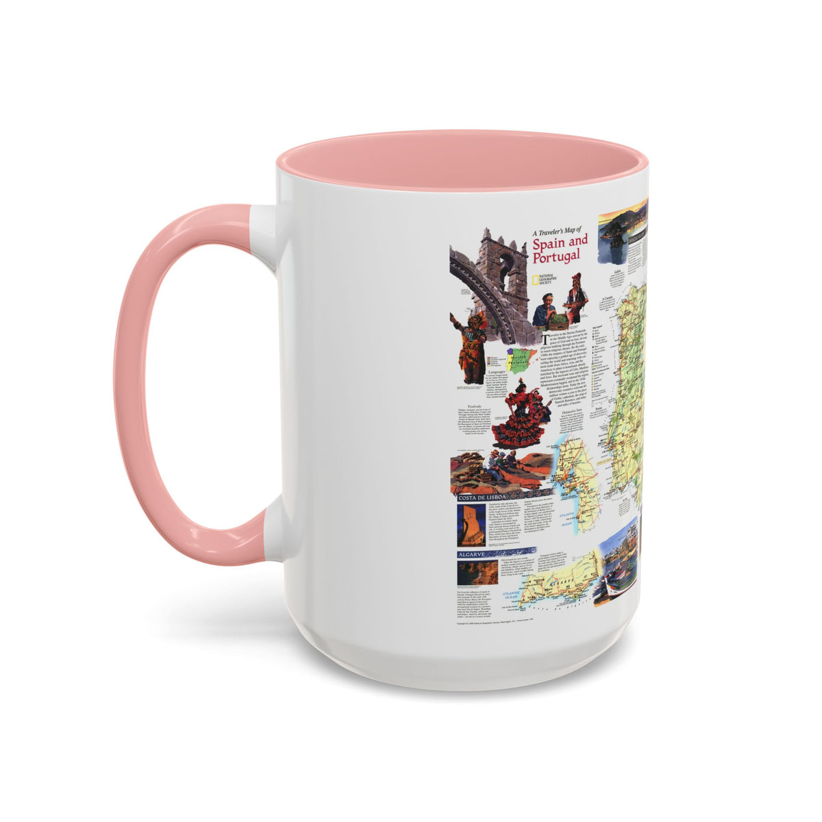 Spain and Portugal - A Traveller's Map (1998) (Map) Accent Coffee Mug