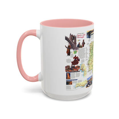 Spain and Portugal - A Traveller's Map (1998) (Map) Accent Coffee Mug