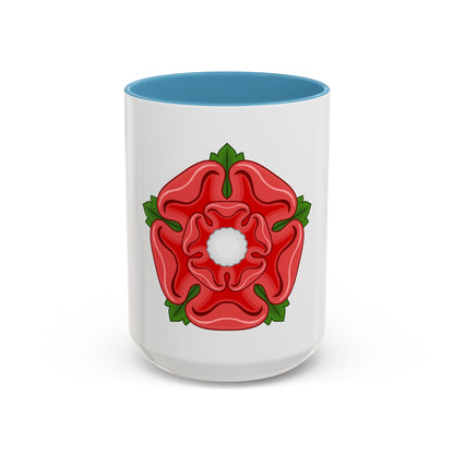 Red Rose Badge of Lancaster - Accent Coffee Mug