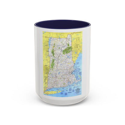 USA - Western New England 1 (1975) (Map) Accent Coffee Mug