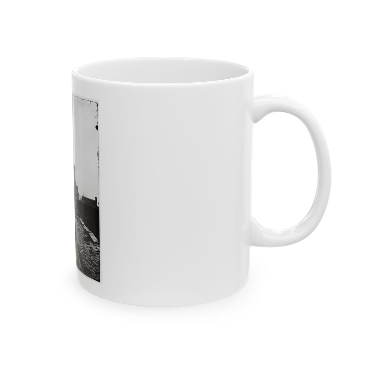 Saint Augustine, Fla. Entrance Gate, With Street And Houses Beyond (U.S. Civil War) White Coffee Mug