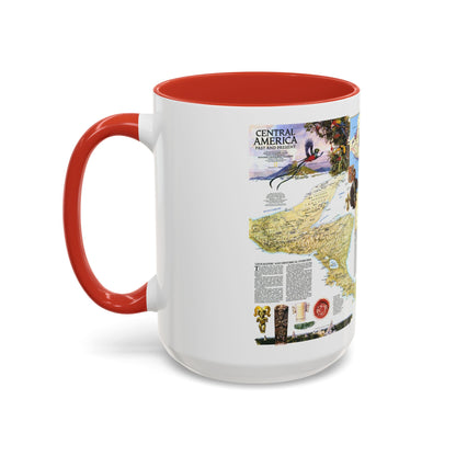 Central America Past and Present (1986) (Map) Accent Coffee Mug