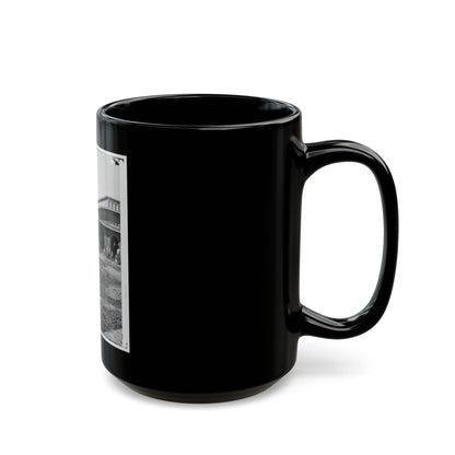 Atlanta, Ga. Boxcars With Refugees At Railroad Depot (U.S. Civil War) Black Coffee Mug