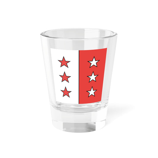 Flag of Canton of Valais 1498-1628 (Switzerland) Shot Glass 1.5oz