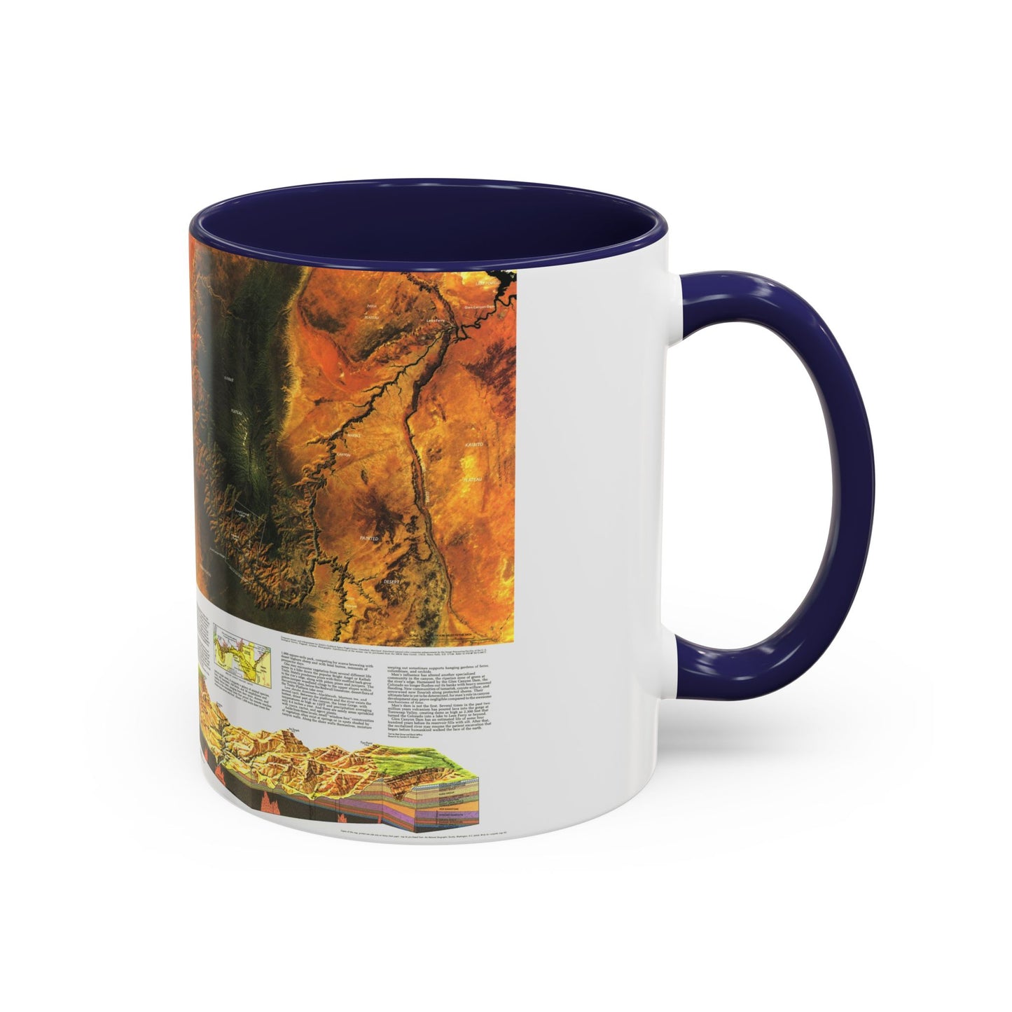 USA - Grand Canyon of the Colorado (1978) (Map) Accent Coffee Mug