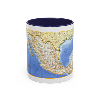Central America - Mexico (1973) (Map) Accent Coffee Mug