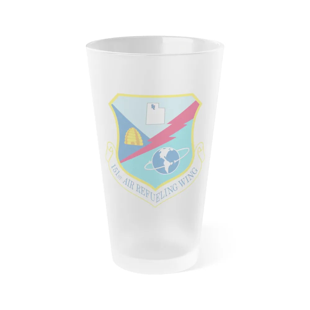 151st Air Refueling Wing (U.S. Air Force) Frosted Pint Glass 16oz-Go Mug Yourself