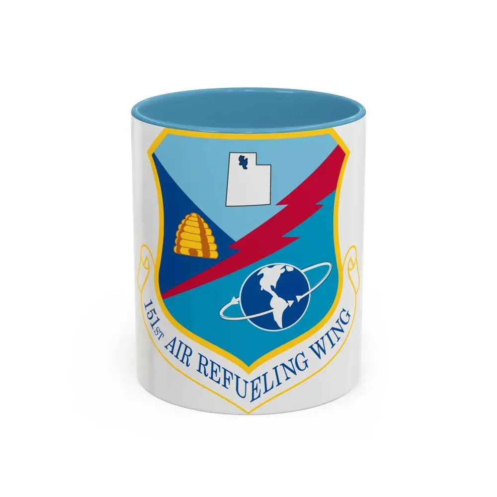 151st Air Refueling Wing (U.S. Air Force) Accent Coffee Mug 11oz Light Blue - Go Mug Yourself