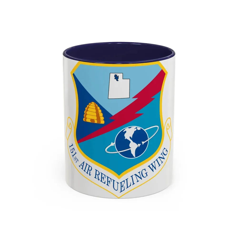 151st Air Refueling Wing (U.S. Air Force) Accent Coffee Mug 11oz Navy - Go Mug Yourself
