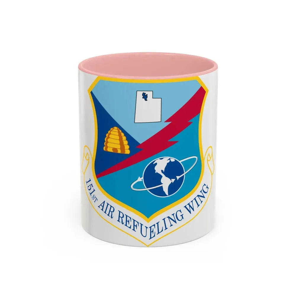 151st Air Refueling Wing (U.S. Air Force) Accent Coffee Mug 11oz Pink - Go Mug Yourself