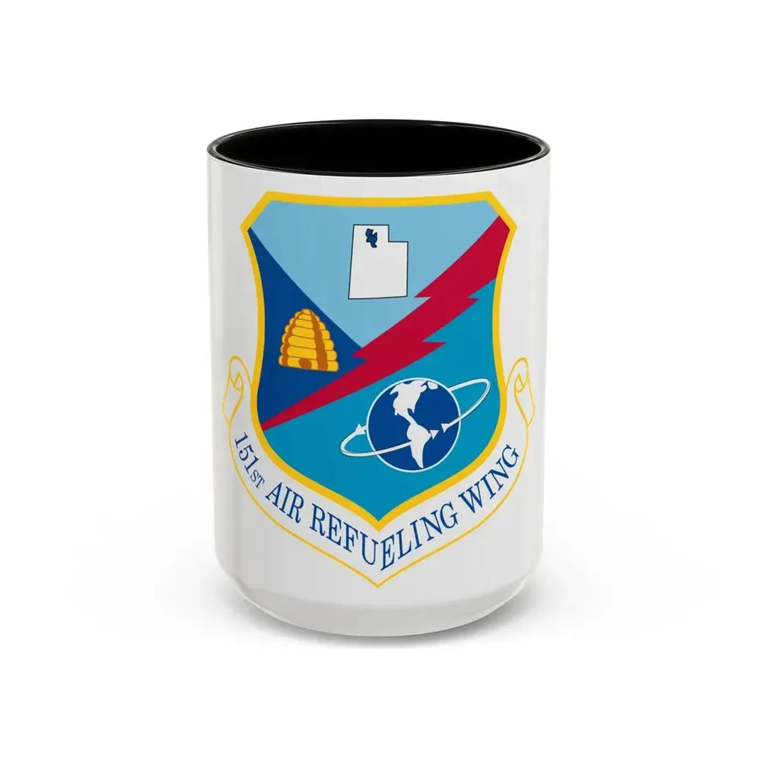 151st Air Refueling Wing (U.S. Air Force) Accent Coffee Mug 15oz Black - Go Mug Yourself