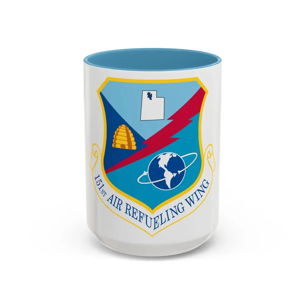 151st Air Refueling Wing (U.S. Air Force) Accent Coffee Mug 15oz Light Blue - Go Mug Yourself