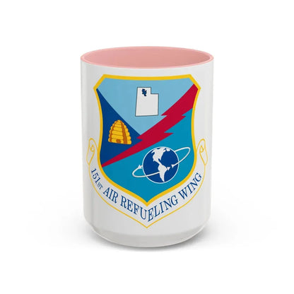 151st Air Refueling Wing (U.S. Air Force) Accent Coffee Mug 15oz Pink - Go Mug Yourself