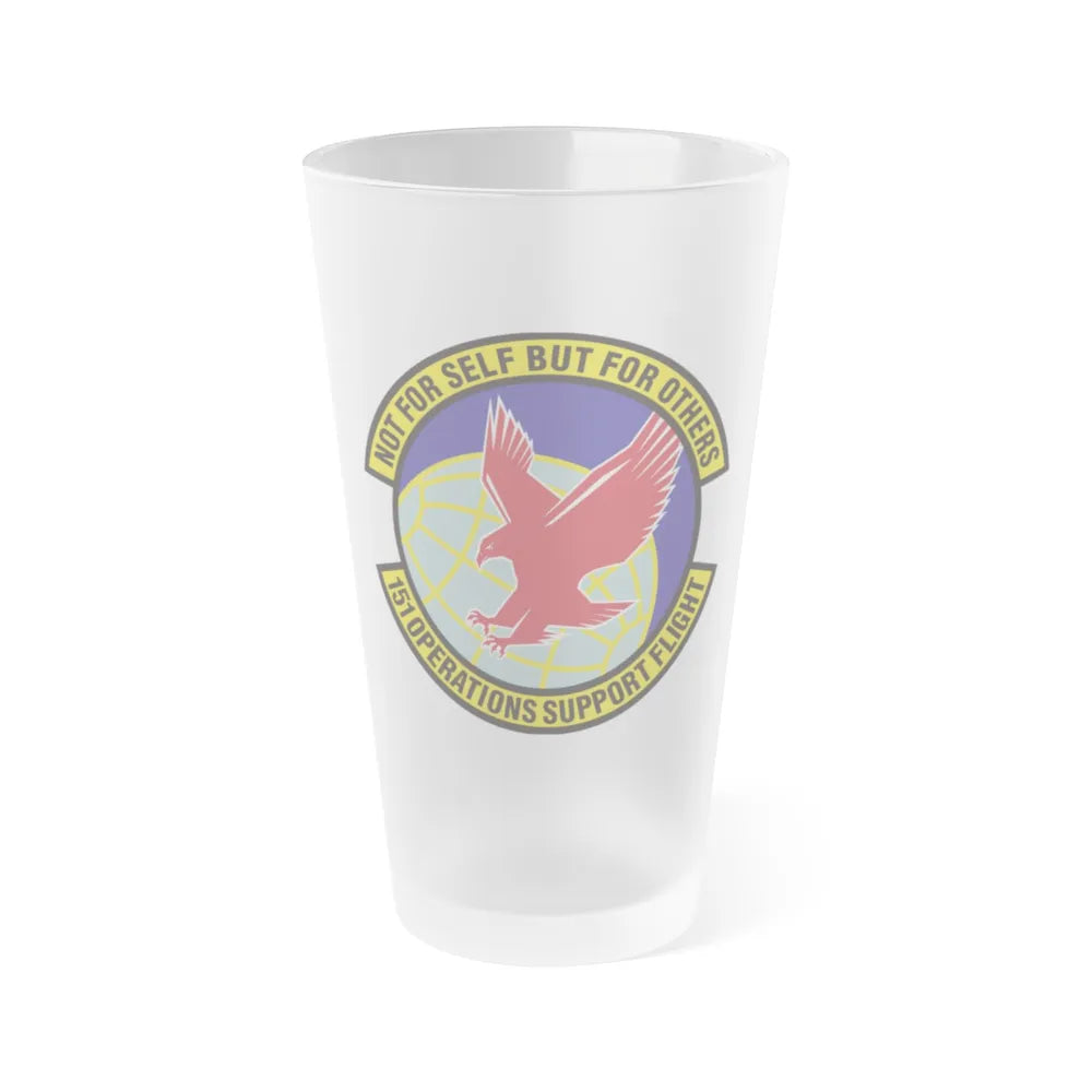 151st Operations Support Flight (U.S. Air Force) Frosted Pint Glass 16oz-16oz-Frosted-Go Mug Yourself