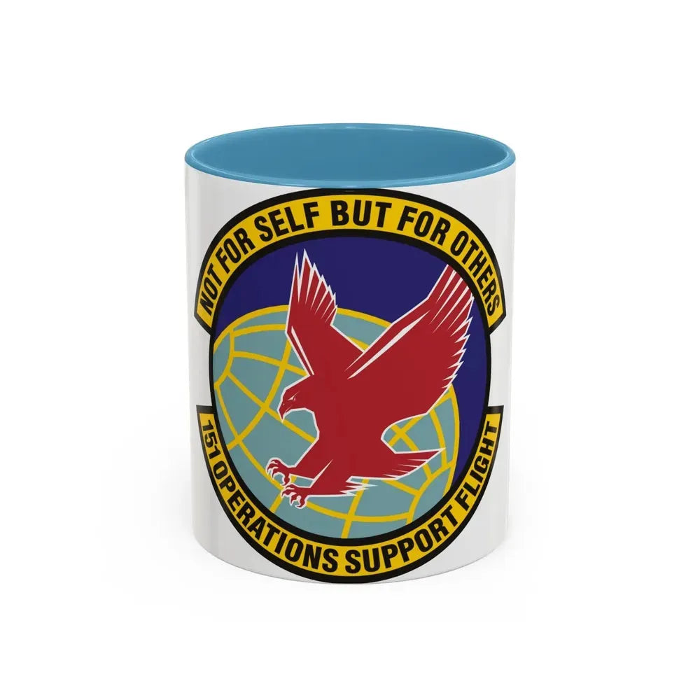 151st Operations Support Flight (U.S. Air Force) Accent Coffee Mug 11oz Light Blue - Go Mug Yourself
