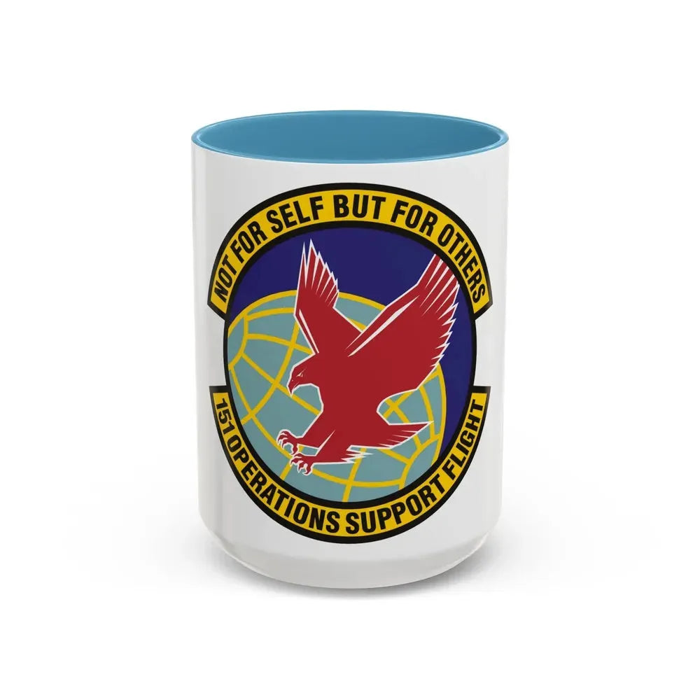 151st Operations Support Flight (U.S. Air Force) Accent Coffee Mug 15oz Light Blue - Go Mug Yourself