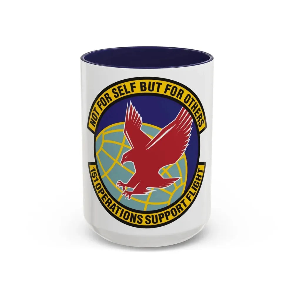 151st Operations Support Flight (U.S. Air Force) Accent Coffee Mug 15oz Navy - Go Mug Yourself