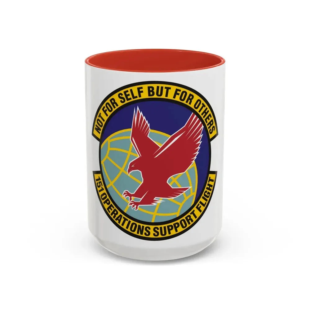 151st Operations Support Flight (U.S. Air Force) Accent Coffee Mug 15oz Red - Go Mug Yourself