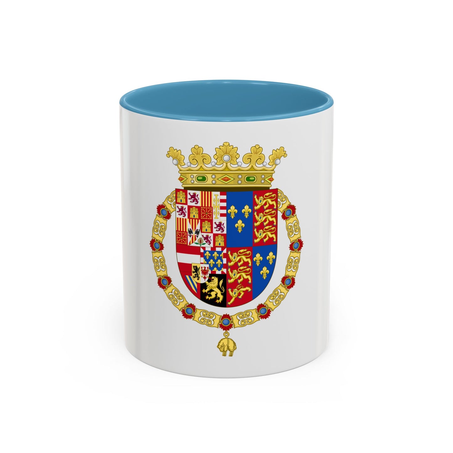 Coat of Arms of Philip II of Spain, English King Consort-Spanish Variant (1556-1558) - Accent Coffee Mug