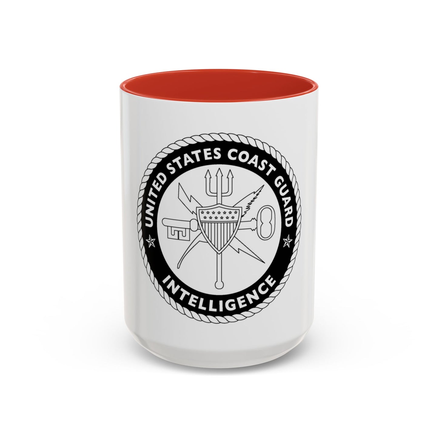USCG Intelligence 1 color (U.S. Coast Guard) Accent Coffee Mug