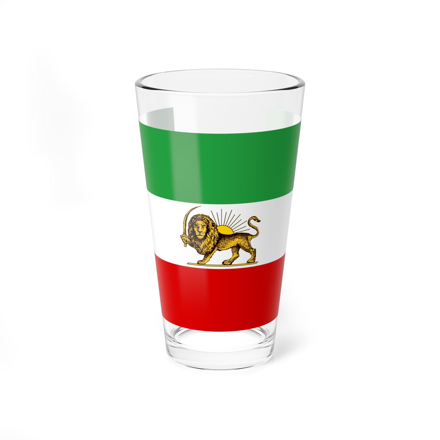 Lion and Sun Tricolor Flag 2 (Iran) Pint Glass 16oz