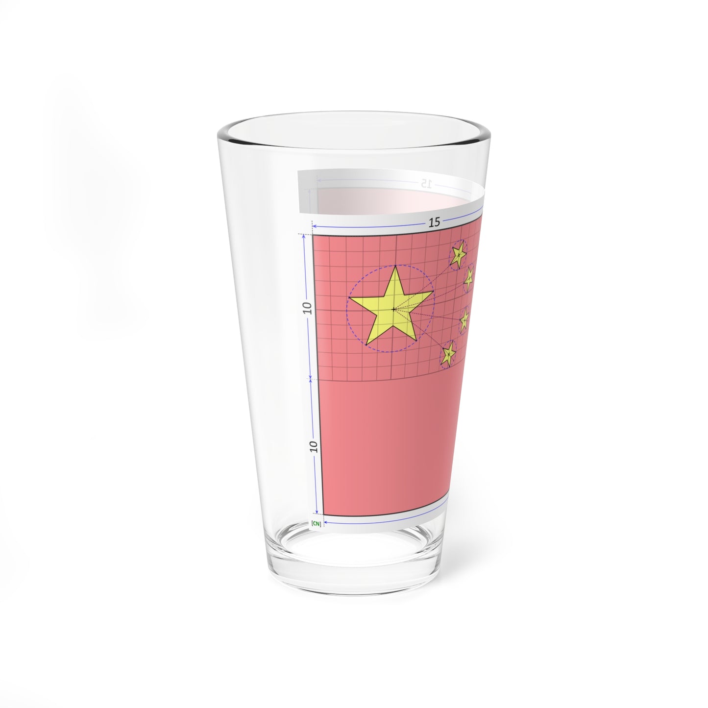 Flag of China construction sheet (China) Pint Glass 16oz