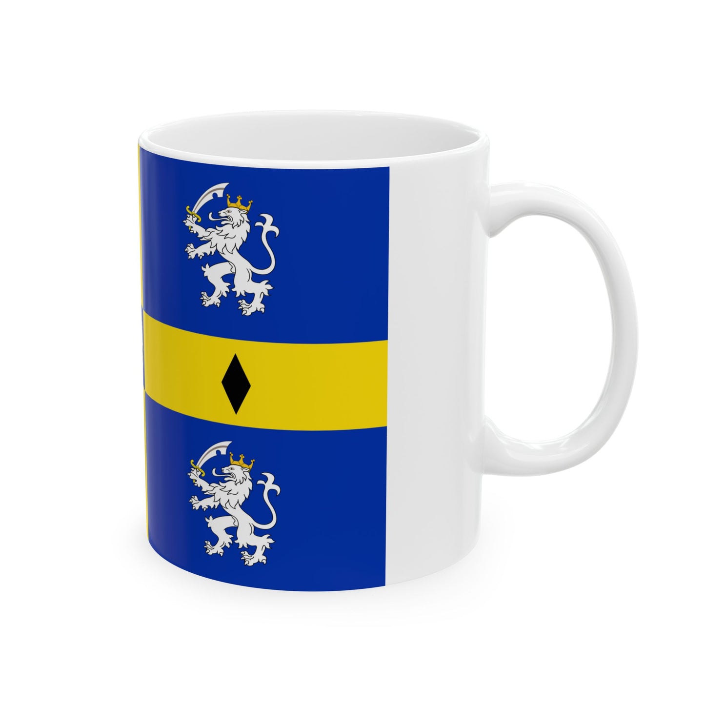 Drapeau du Conseil du comté de Durham au Royaume-Uni - Tasse à café blanche