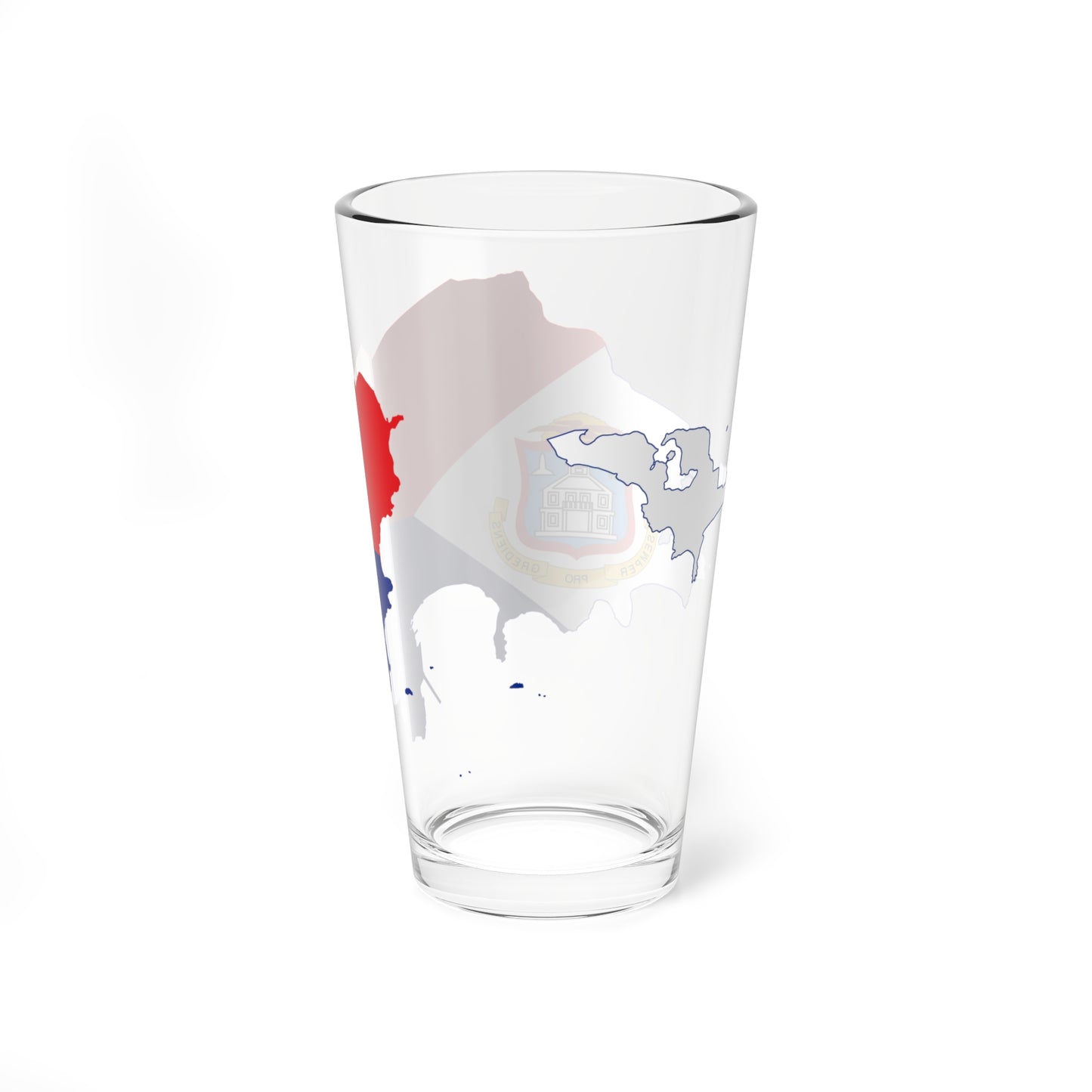 Flag-map of Sint Maarten (Netherlands) Pint Glass 16oz