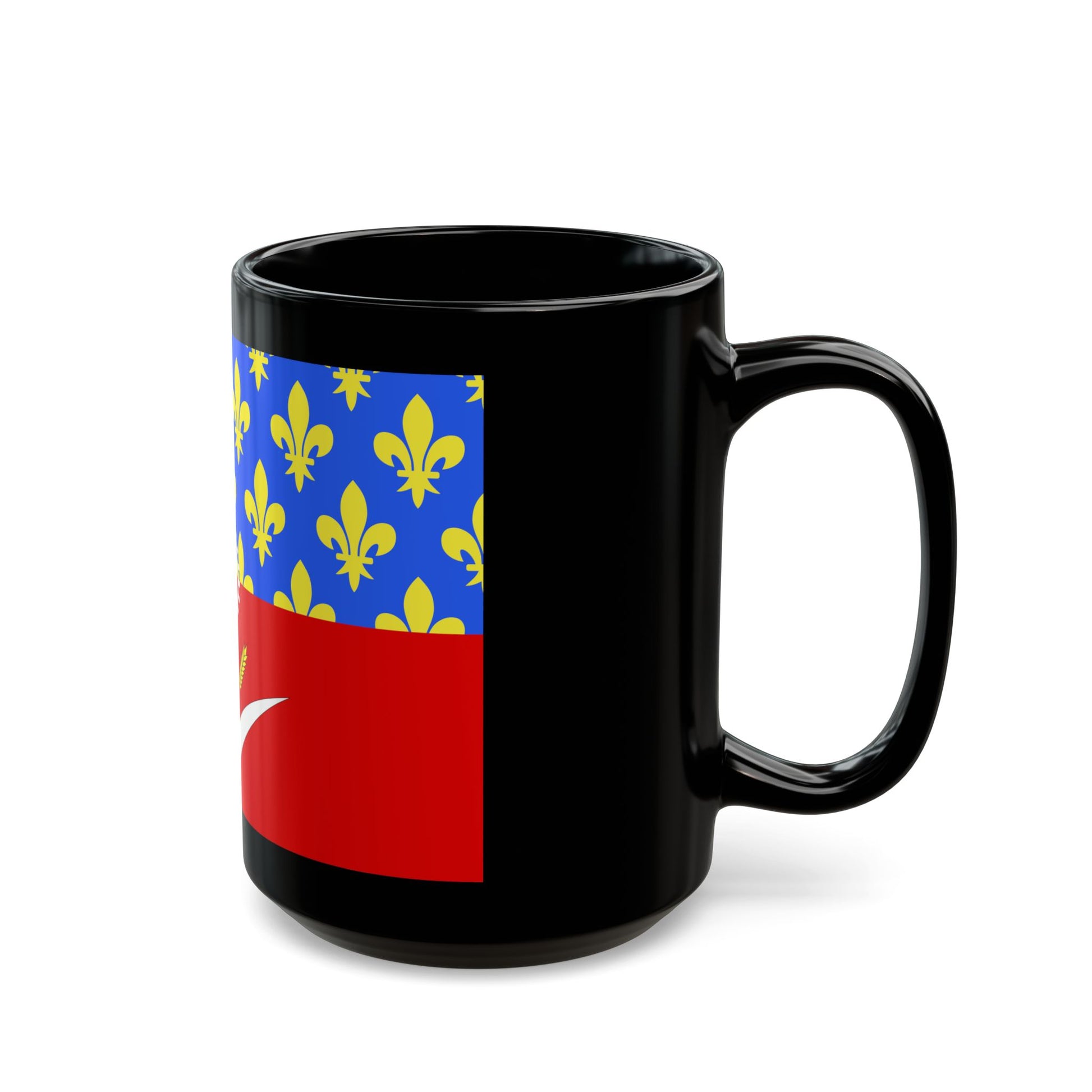 Flag of Seine Saint Denis France - Black Coffee Mug-Go Mug Yourself