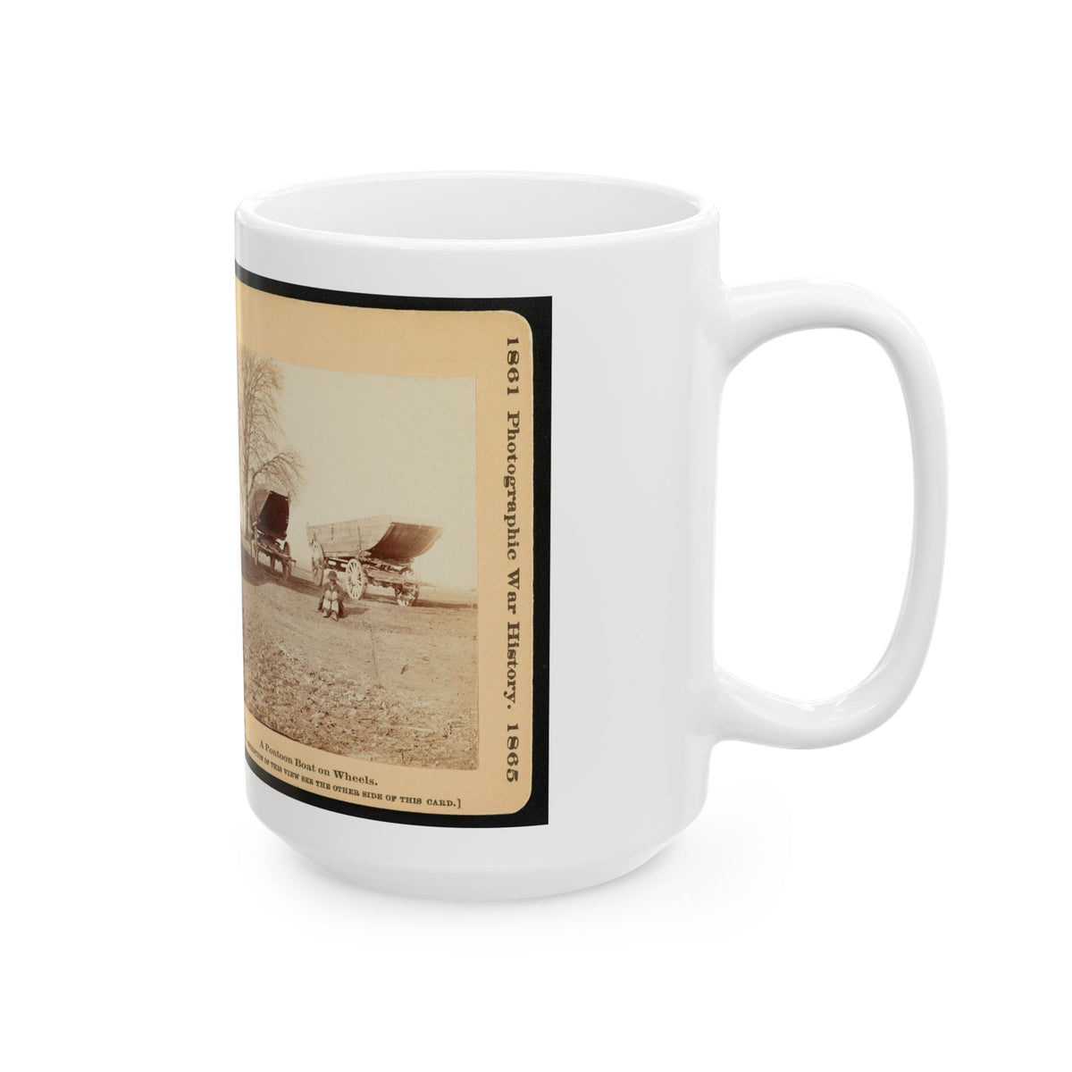 A Pontoon Boat On Wheels (U.S. Civil War) White Coffee Mug