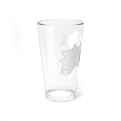 Flag map of Padania (Italy) Pint Glass 16oz