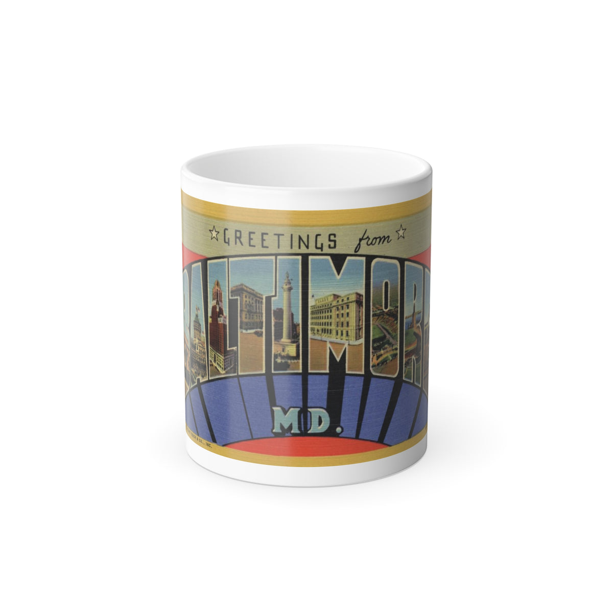 Greetings from Baltimore MD (Greeting Postcards) Color Changing Mug 11oz
