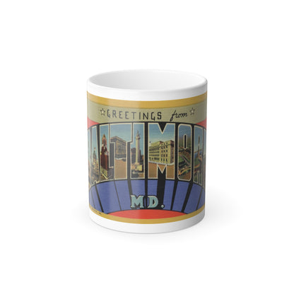 Greetings from Baltimore MD (Greeting Postcards) Color Changing Mug 11oz