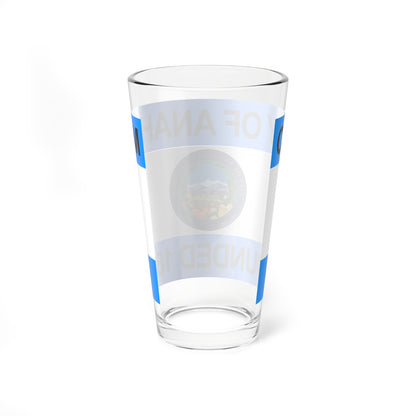 Flag of Anaheim California 1967-2018 2019present (United States) Pint Glass 16oz