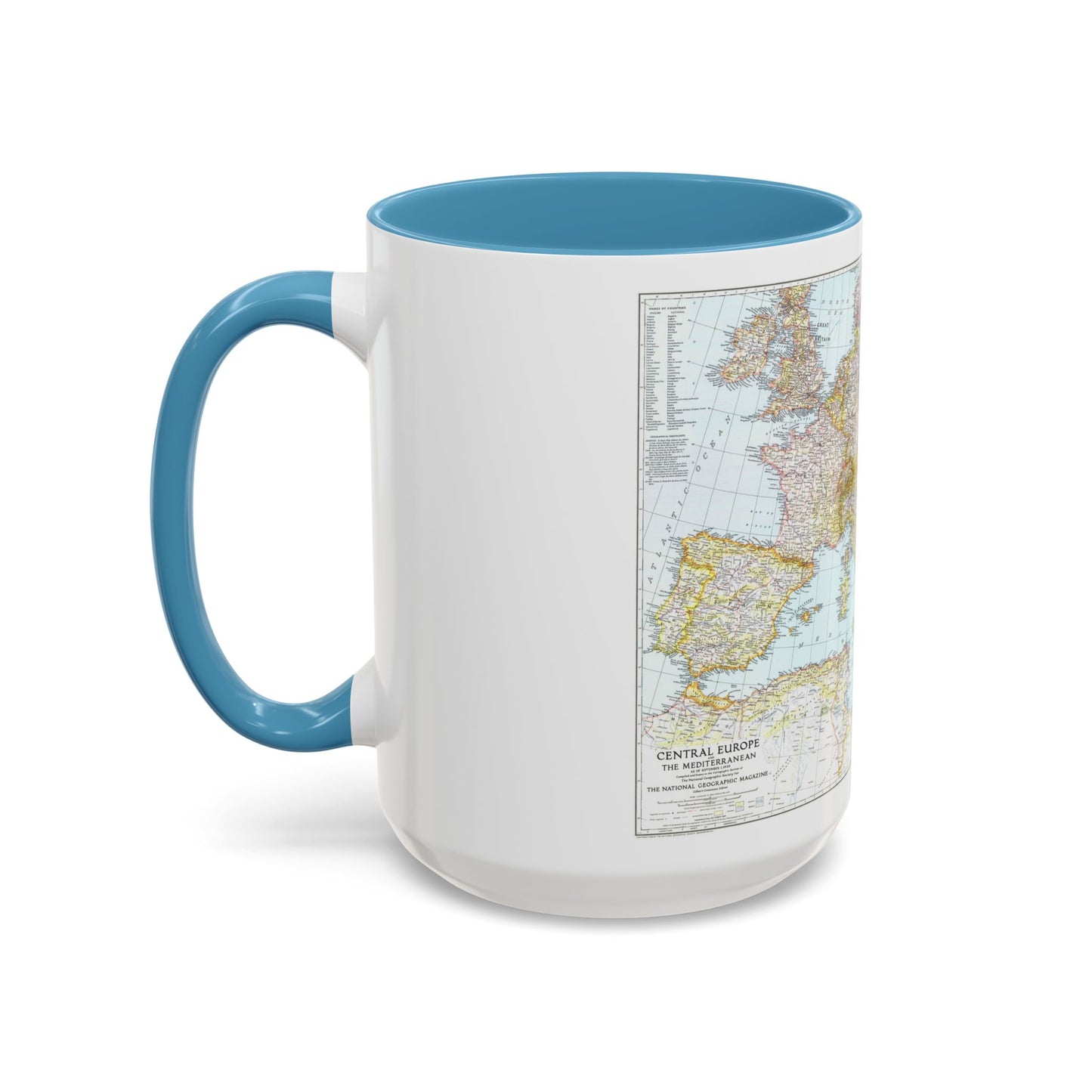 Mediterranean as of September 1 (1939) (Map) Accent Coffee Mug