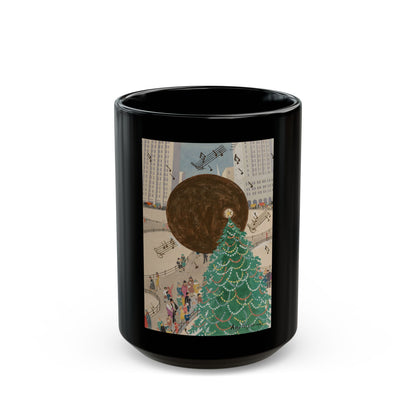 Christmas in the Park, Golden book cover, December 1928 - Black Coffee Mug-15oz-Go Mug Yourself