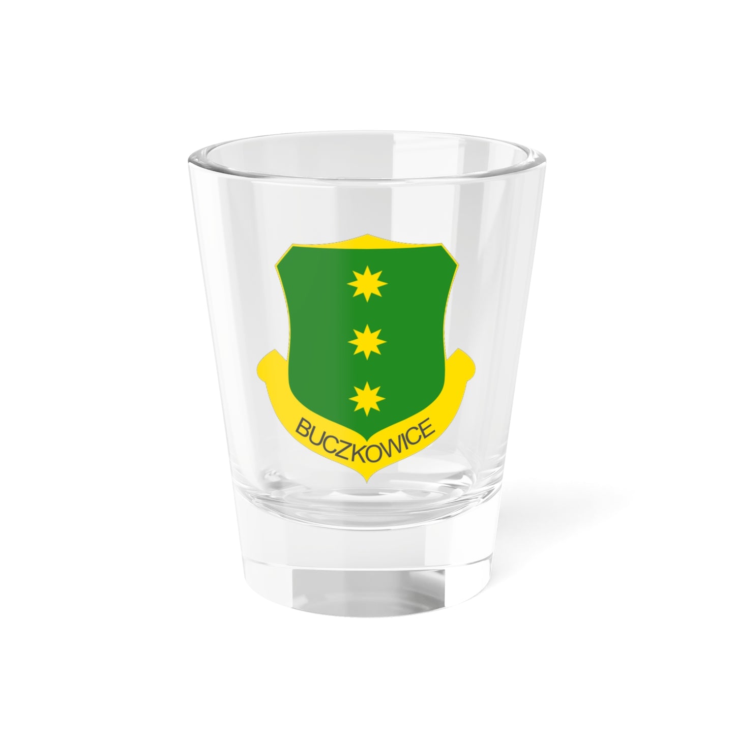 POL Buczkowice COA text (Poland) (Coat of Arms) Shot Glass 1.5oz