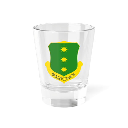 POL Buczkowice COA text (Poland) (Coat of Arms) Shot Glass 1.5oz