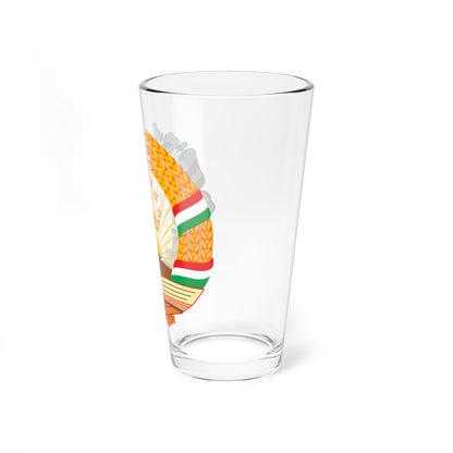 Emblem of Tajikistan (Tajikistan) (Coat of Arms) Pint Glass 16oz