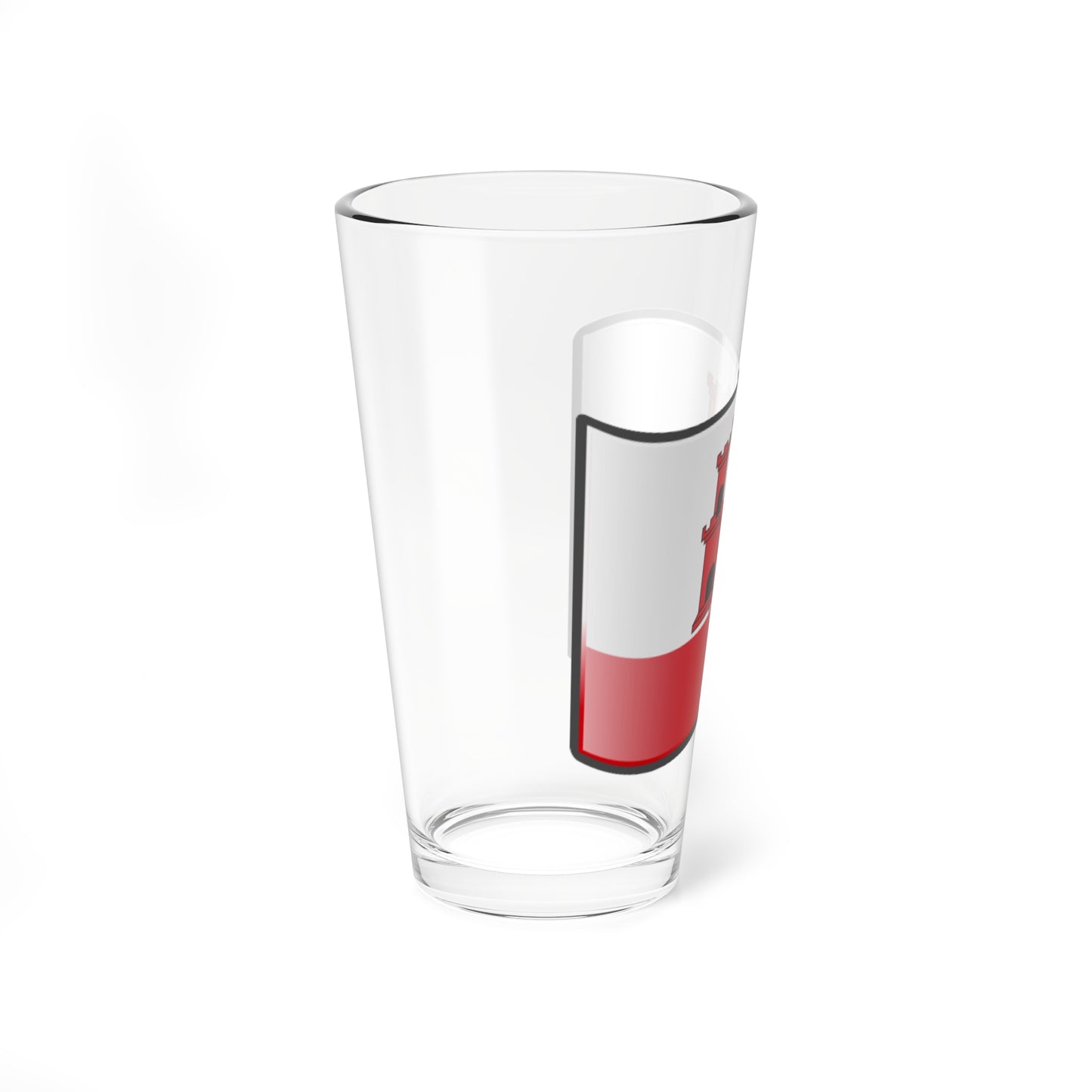 Nuvola Gibraltarian flag (United Kingdom) Pint Glass 16oz