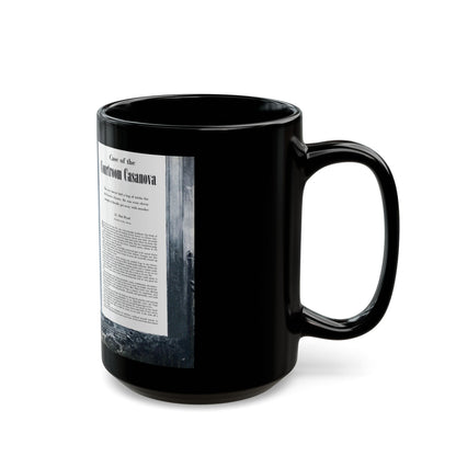 Case of the Courtroom Casanova, Cavalier magazine, June 1954 - Black Coffee Mug-Go Mug Yourself