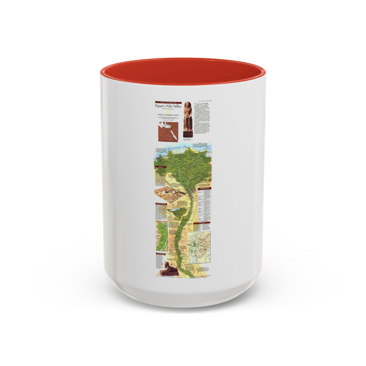 Egypt's Nile Valley- The North (1995) (Map) Accent Coffee Mug