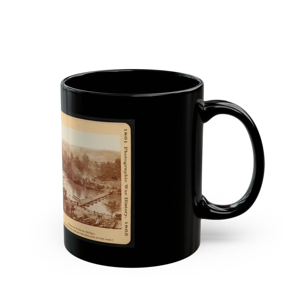 A Canvas Pontoon Bridge (U.S. Civil War) Black Coffee Mug