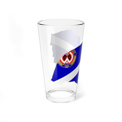 Flag-map of Windsor (Canada) Pint Glass 16oz