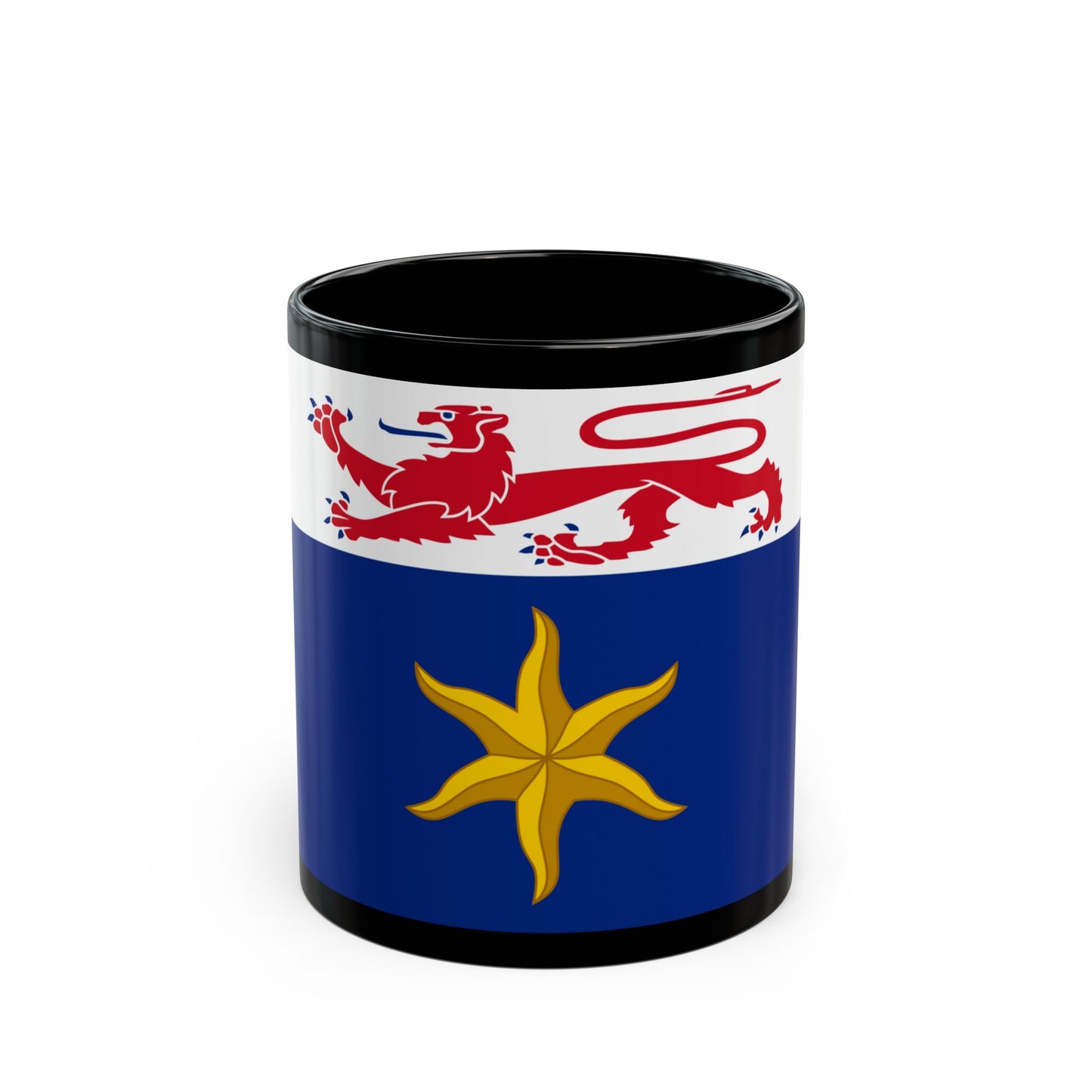 Flag of the City of Hobart Australia - Black Coffee Mug-11oz-Go Mug Yourself