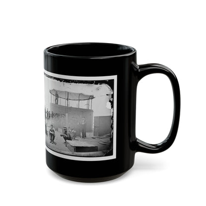James River, Va. Sailors On Deck Of U.S.S. Monitor; Cookstove At Left (U.S. Civil War) Black Coffee Mug