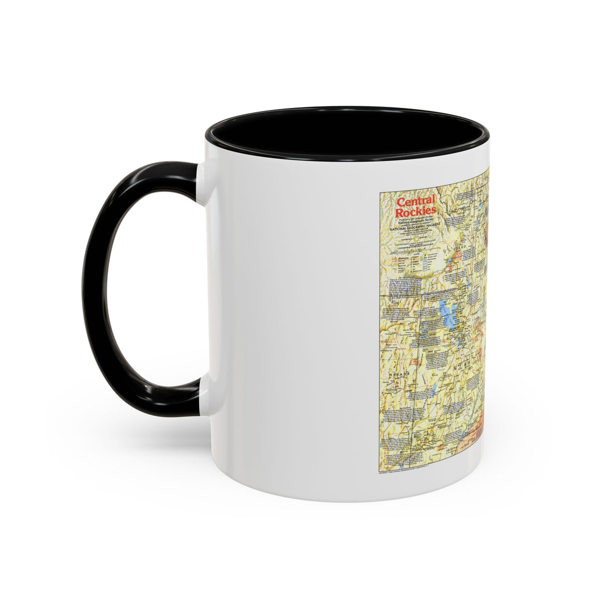 USA - Central Rockies 1 (1984) (Map) Accent Coffee Mug
