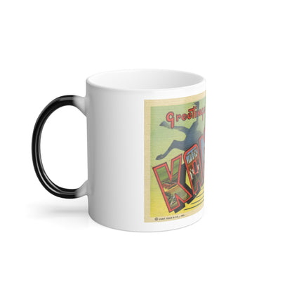 Greeting card from Kansas (Greeting Postcards) Color Changing Mug 11oz